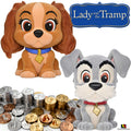 Monogram Disney's LADY & THE TRAMP (Flocked) 8.5"x5" PVC Bank 2pk