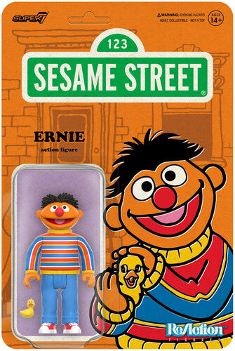 Super7 Reaction Sesame Street ERNIE 3.75" Action Figure