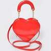ENAMEL HEART 9" Shaped Crossbody Bag