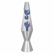 Lava Lite METALLIC BLUE (Clear liquid w/Silver Base) 14.5" Lava Lamp