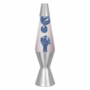 Lava Lite METALLIC BLUE (Clear liquid w/Silver Base) 14.5" Lava Lamp