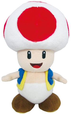 Sanei Super Mario All-Stars RED TOAD 7.5" Plush
