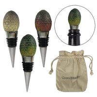 GAME OF THRONES DRAGON EGG Stainless Steel Wine Stopper 3-Pack