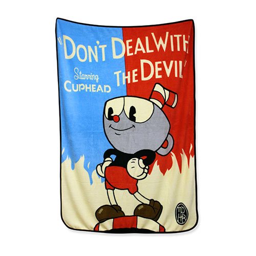 Just Funky CUPHEAD "Don't Deal with the Devil" 40"x60" Fleece Throw Blanket