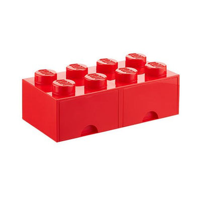 LEGO Room Copenhagen RED Storage Brick Drawer 8 (2 Handle)