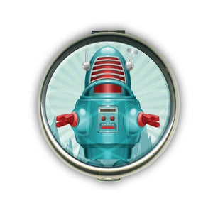 Retro-a-Go-Go! ATOMIC ROBOT 2.5" Compact Cosmetic Mirror