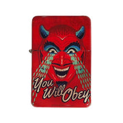 Retro-a-Go-Go! YOU WILL OBEY 1.5"x2.5" Flip-Top Lighter w/Tin (LIMITED EDITION)