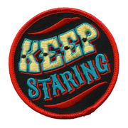 Dumb Junk KEEP STARING 3"x3" Embroidered Iron-On Patch