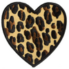 Sourpuss LEOPARD HEART 3.5"x3.5" Embroidered Iron-On Patch